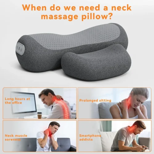 Alternative view of Yunari 3-in-1 Cordless Cervical Neck Support Pillow(Grey)