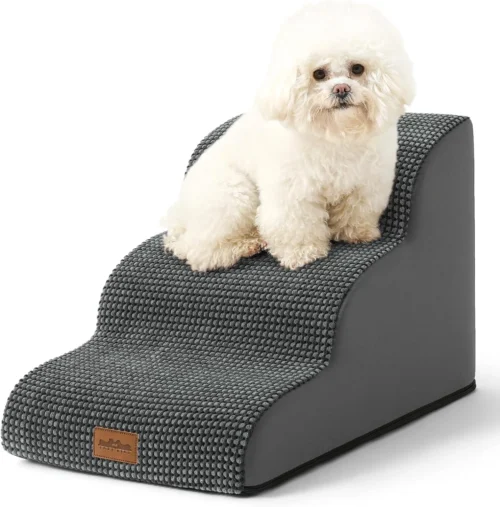 Alternative view of COZY KISS Dog Stair for Small Dog 15.7 H, 3 Step Pet Ramp for Couch