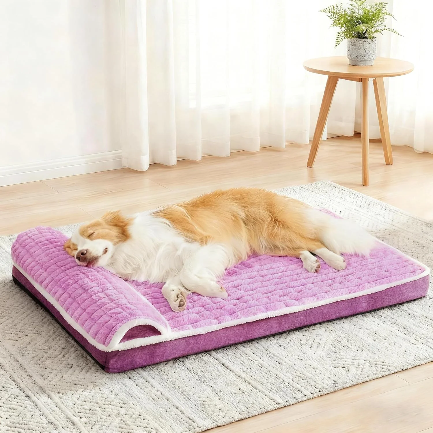 Jolifield Orthopedic Large Dog Bed Pillow Pet Sofa Bed 91x61cm Grey