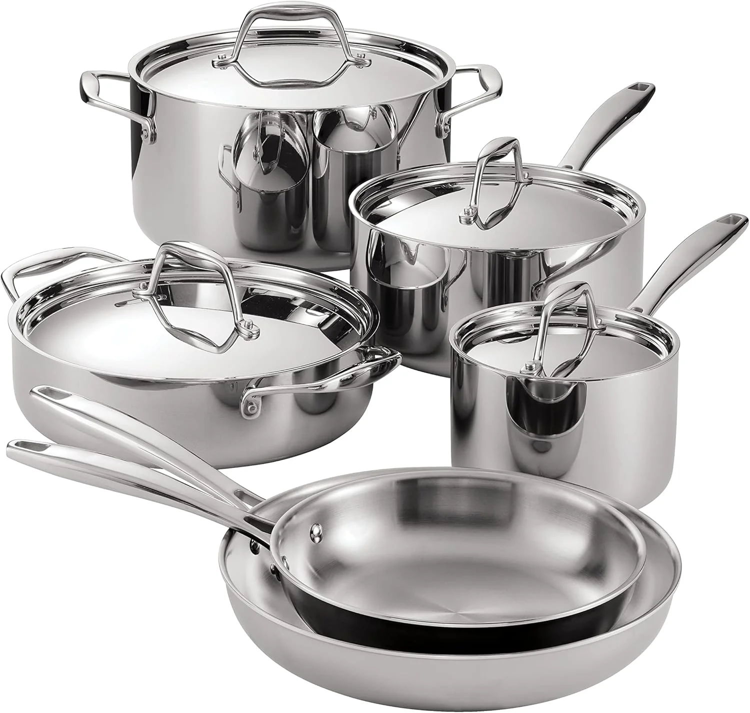 Tramontina Signature Tri-Ply Clad Stainless Steel 12-Pc Pots and Pans Set - Image 3