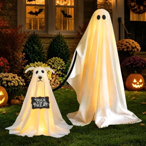 Alternative view of Pack Spooky Ghost Dog Halloween Decor Indoor for Party Decorations