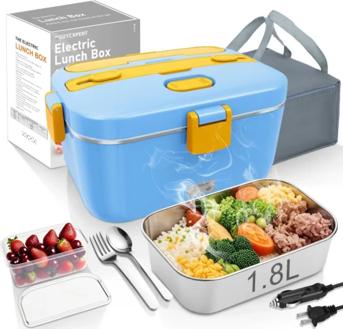 Alternative view of Electric-Lunch-Box-Heated-Food-Warmer 100W Heating Box for Adult
