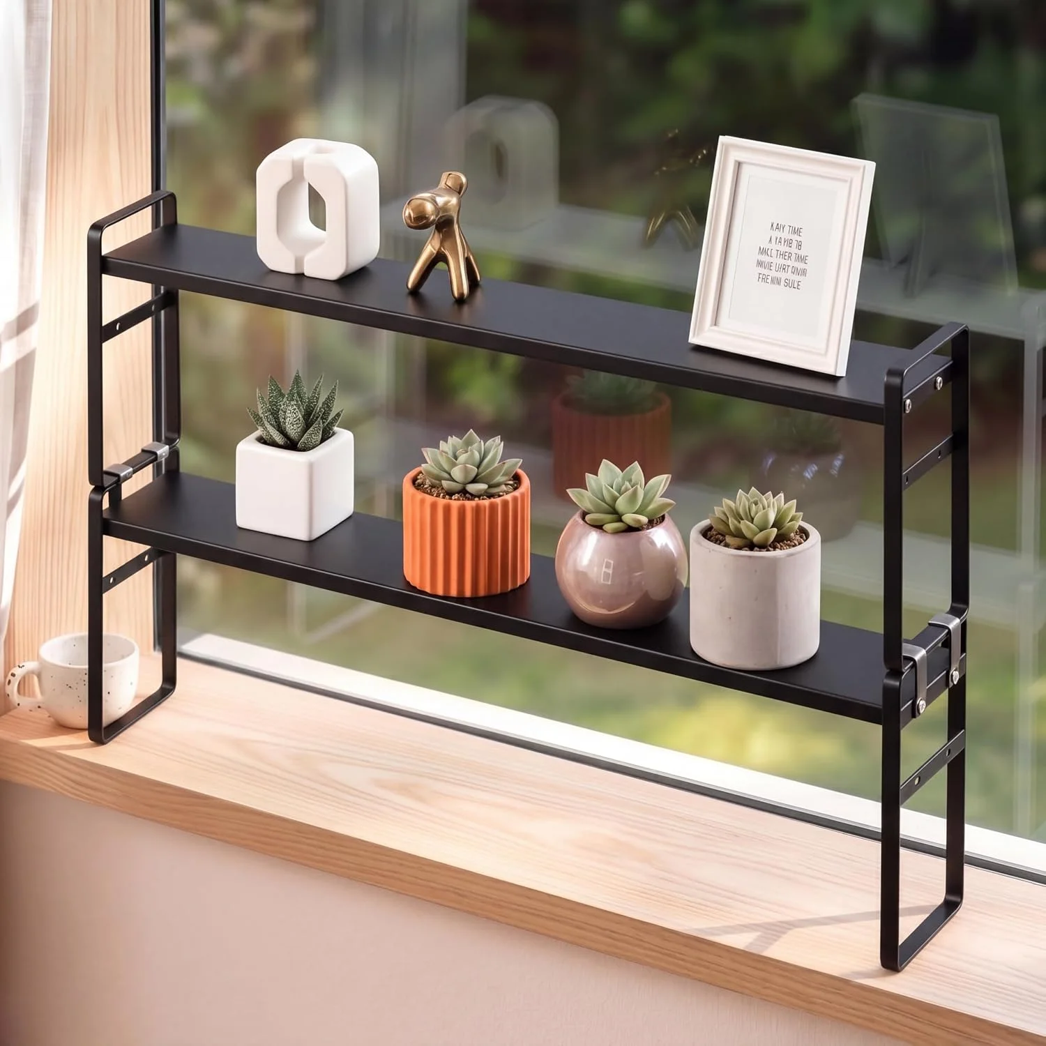 Extendable Narrow Window Sill Plant Shelf Kitchen Sink Organizer - Image 2