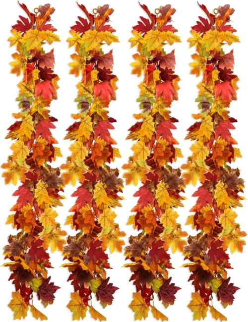 Alternative view of 6 Pack Fall Garland Maple Leaf Decorations, 5.9 Ft 72 Leaves Each
