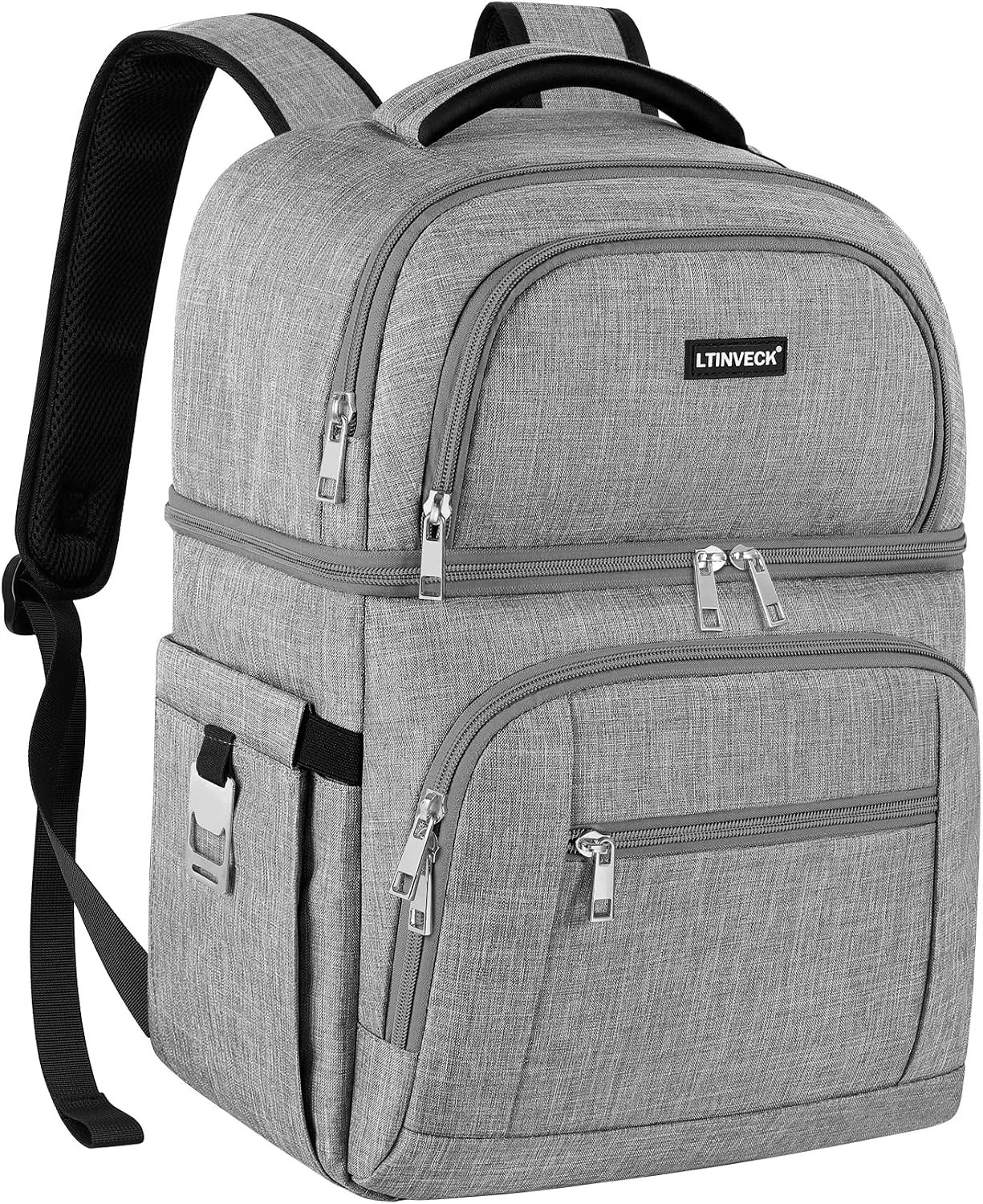 Backpack, Insulated Backpack Cooler Leakproof Double Deck Cooler Bag for Men Women RFID Lunch Backpack - Image 4