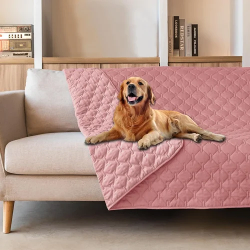 Alternative view of gogobunny 3X Stronger Waterproof Pet Blanket, Scratch Proof Furniture Protector for Dogs Cats, Reversible Cover 30x70 Inch, Dark Grey/Light Grey